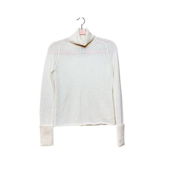 Banana Republic Ivory Wool Alpaca Turtleneck Sweater Women’s Small Lightweight - Picture 1 of 5